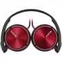 Sony MDRZX310APR Auriculares con Micrófono, Jack 3.5 mm, Plegables, Rojos